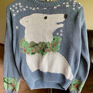 Vintage Orvis Knit Polar Bear Sweater